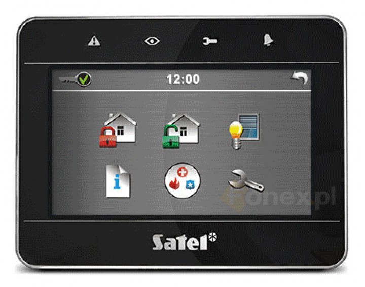 Dotykowy panel systemu alarmowego Satel